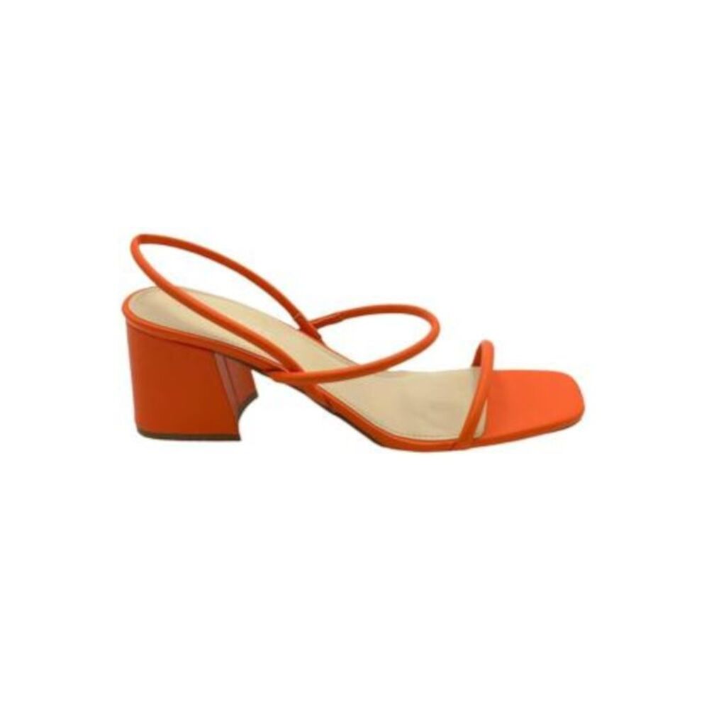 MARC FISHER Womens Orange Galvin Toe Block Heel Slip On Slingback Sandal 9.5 M